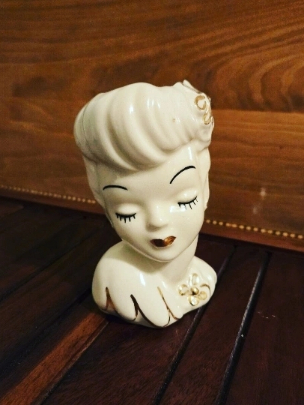 Vintage MCM Lady Head Planter